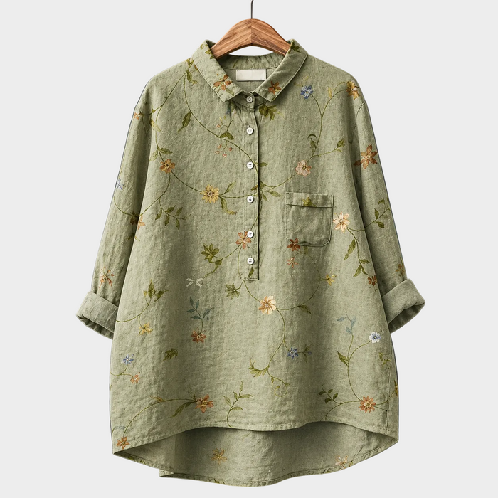 シオリ｜花柄シャツ