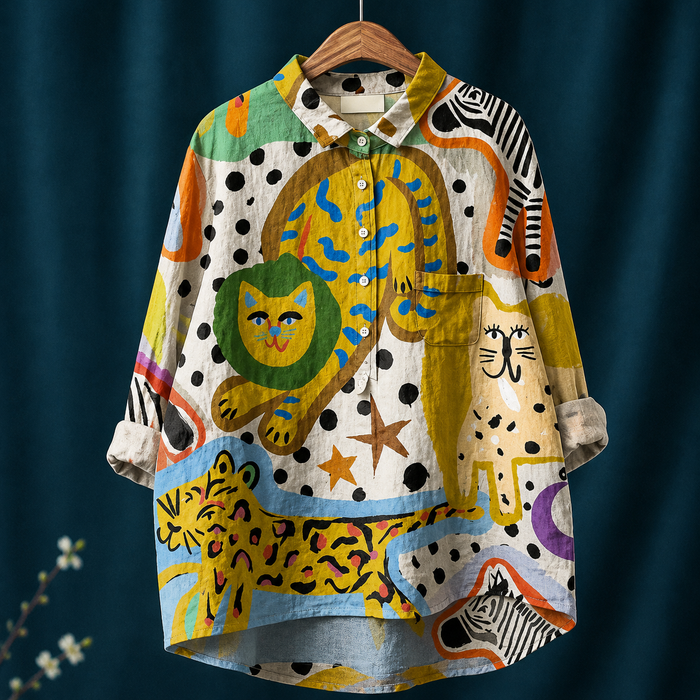 レナ｜アート柄シャツ