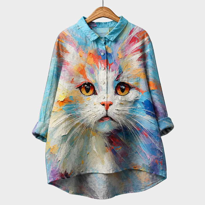 テル｜猫柄シャツ