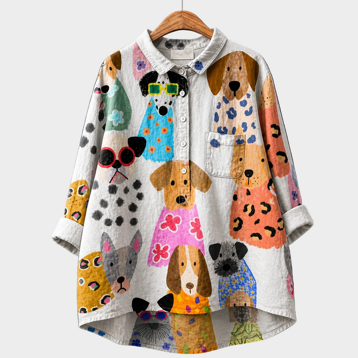 マイ｜犬柄シャツ