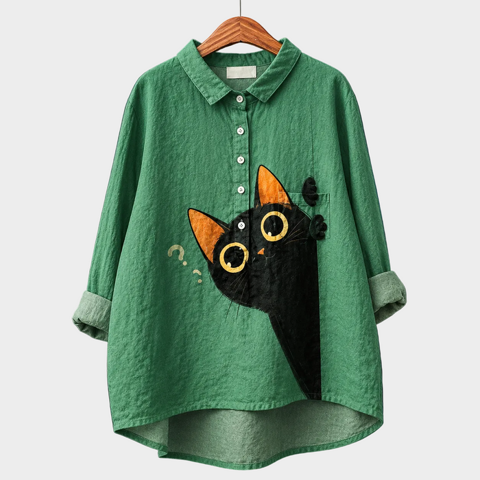 タエ｜猫柄シャツ