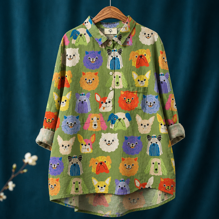 アリサ｜猫柄シャツ