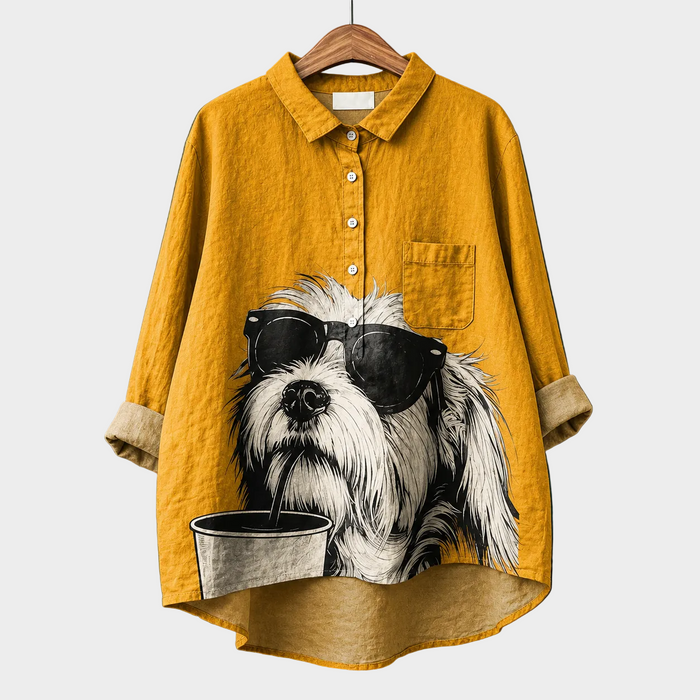 ツムギ｜犬柄シャツ