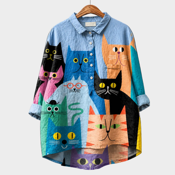 エミ｜猫柄シャツ