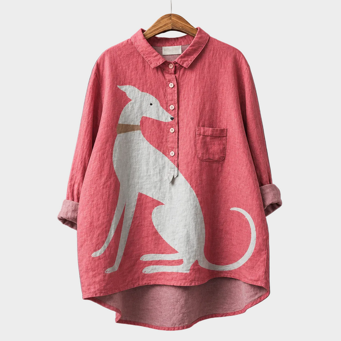 マドカ｜犬柄シャツ