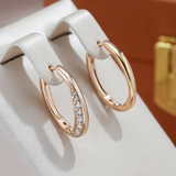 金葉 — 上品ゴールド チャーム ピアス