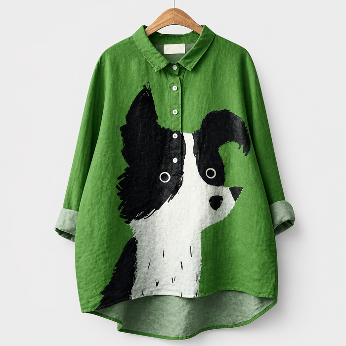 ナナ｜犬柄シャツ