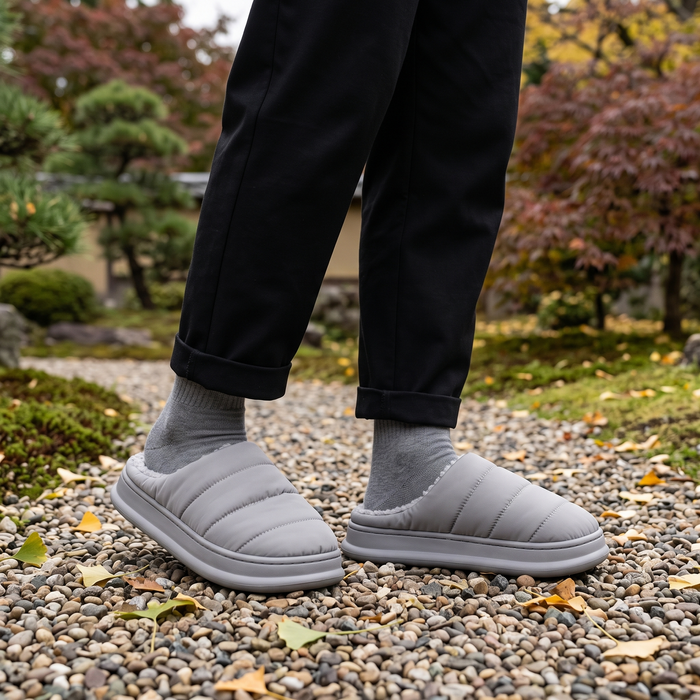 カイ｜ふっくらダウン風厚底ミュール