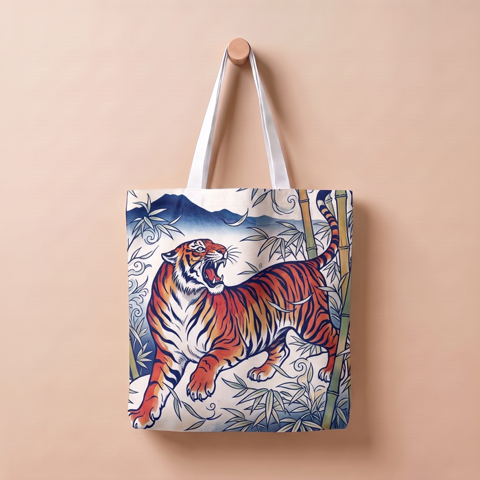 竹林の虎｜浮世絵風トートバッグ