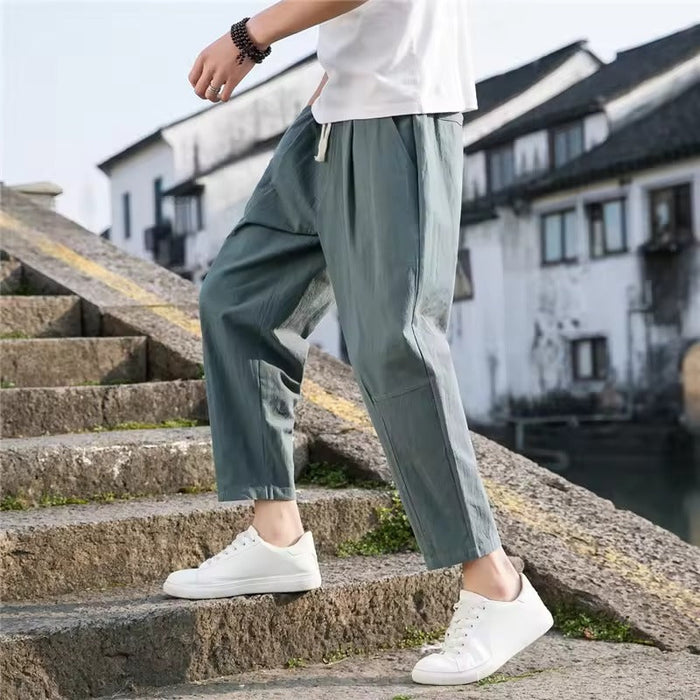 ゴロウ｜リネン風ルーズストレートパンツ